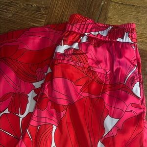 Joie Vibrant Red and Pink Patterned Pants